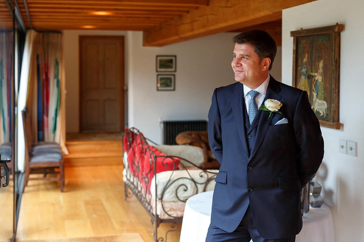 the groom waits for his first look