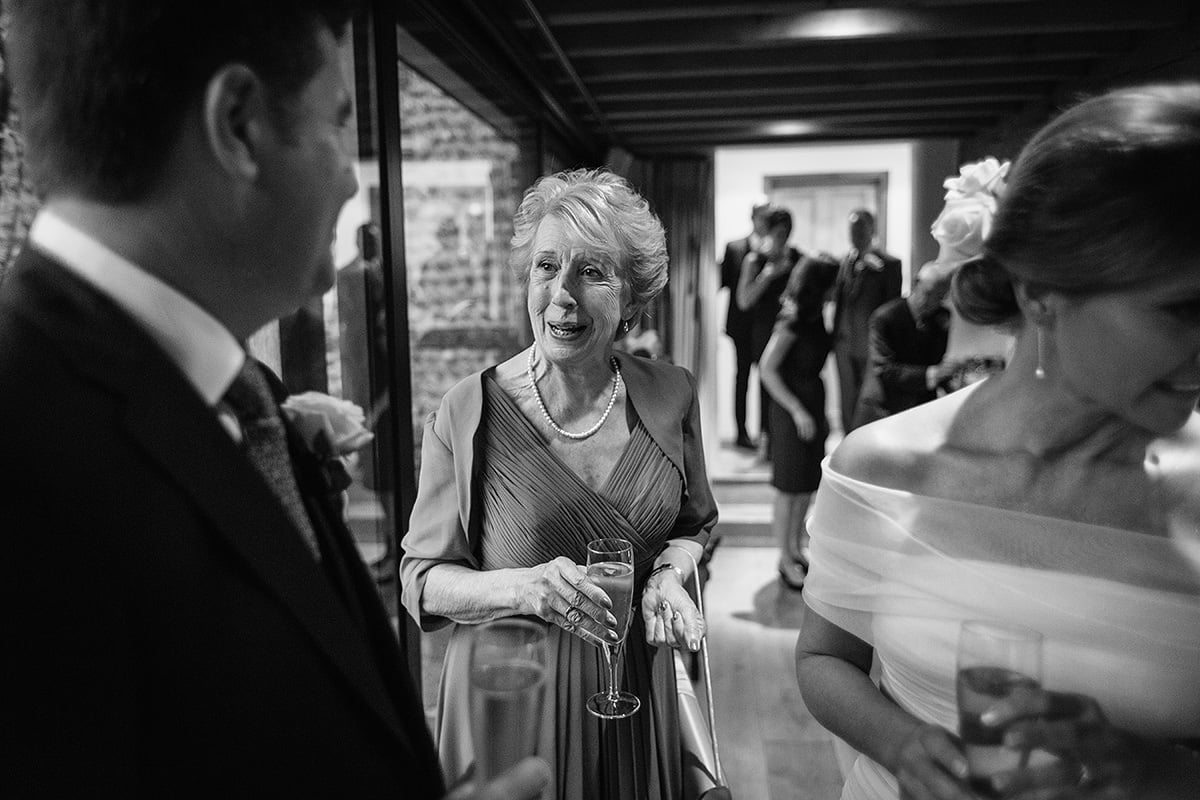 guests chat during the drinks reception