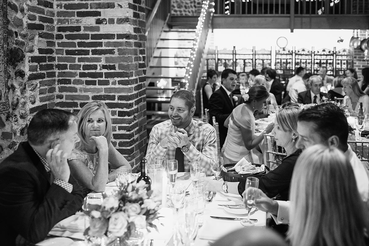 guests talk during the wedding breakfast