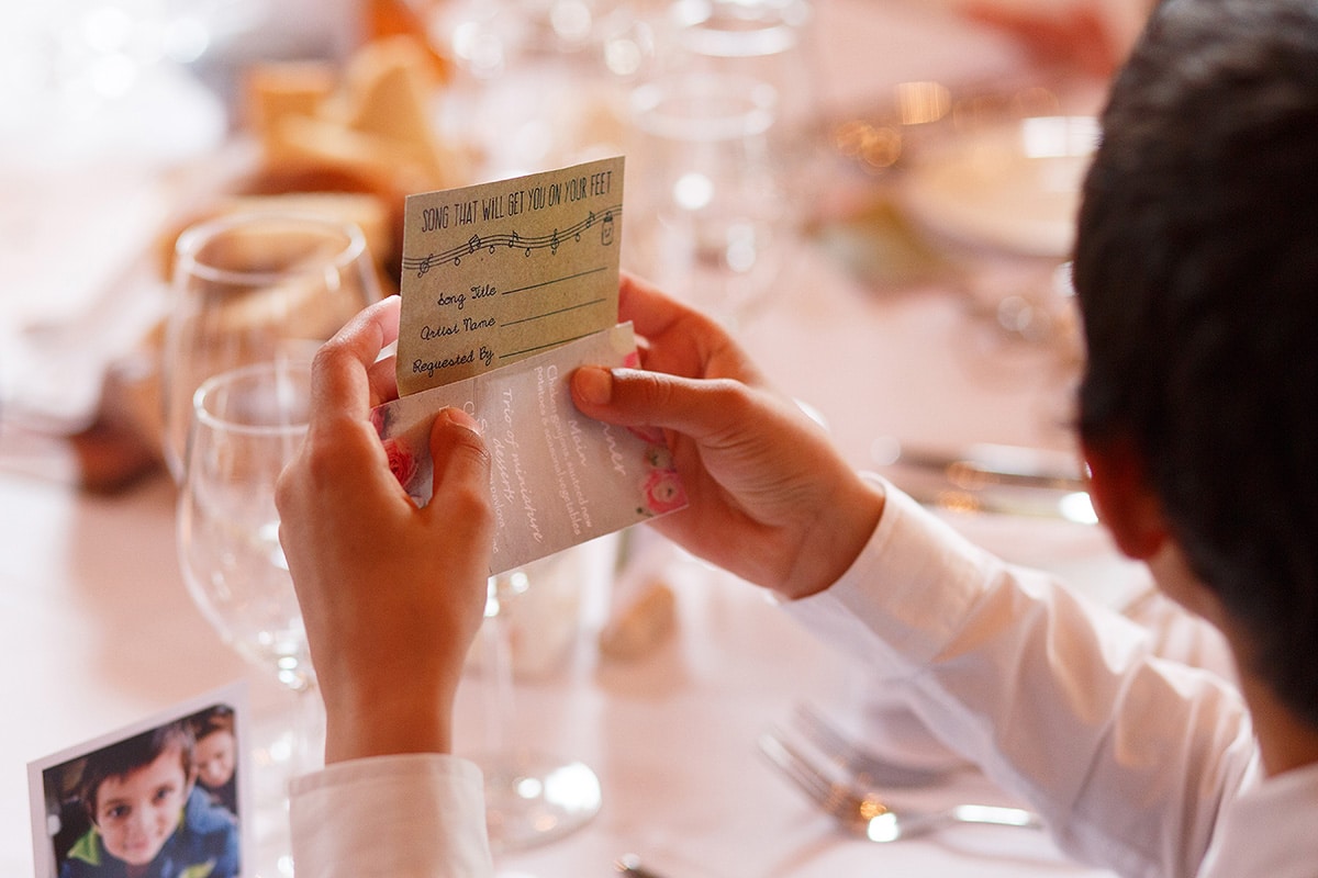 detail shot of the place settings