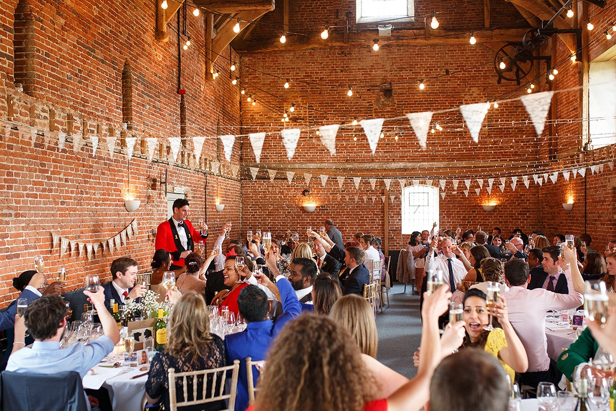 the grooms speech in the barn