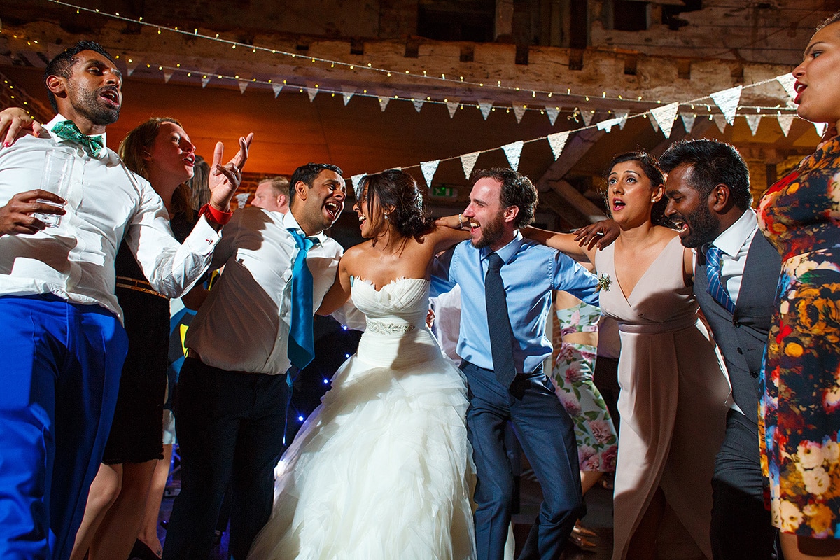 sam enjoys the dancing with her guests