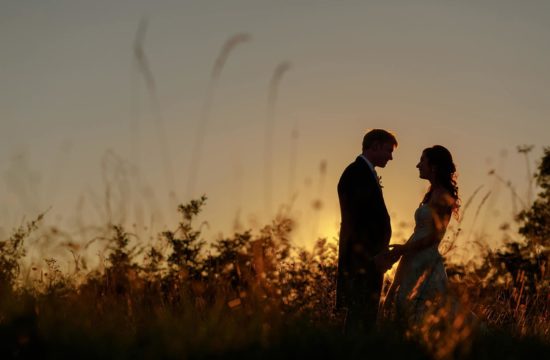 a sunset photos at anna and toms suffolk wedding