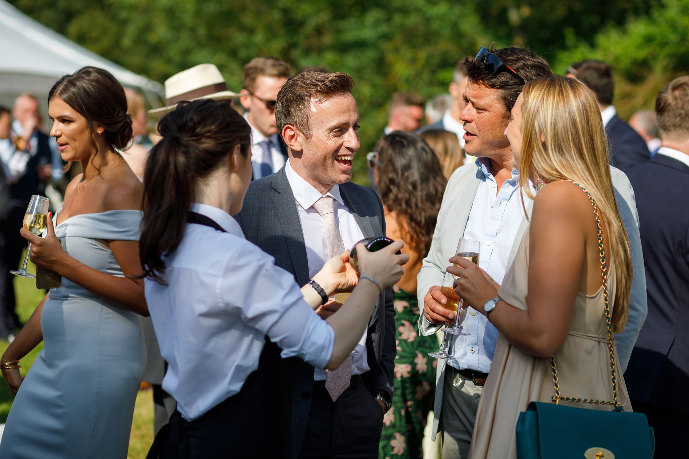 wedding guests at a summer solstice wedding