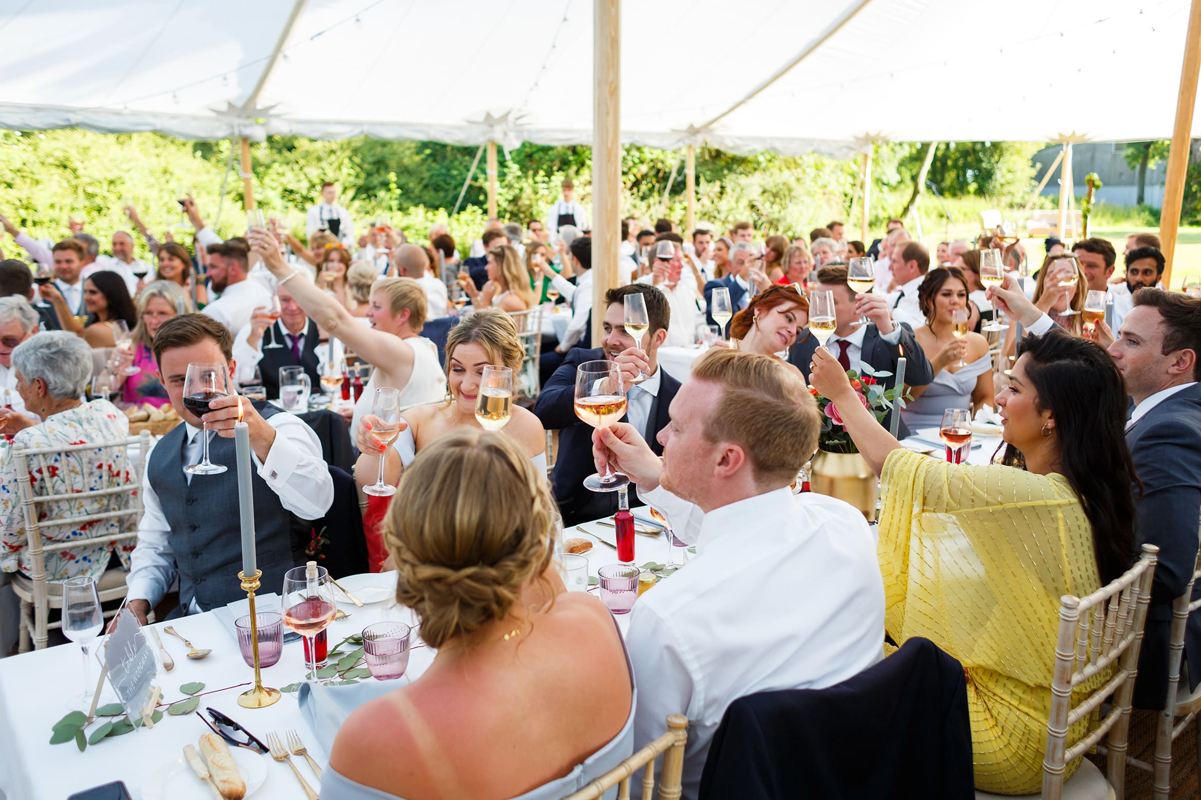 a toast during the speeches