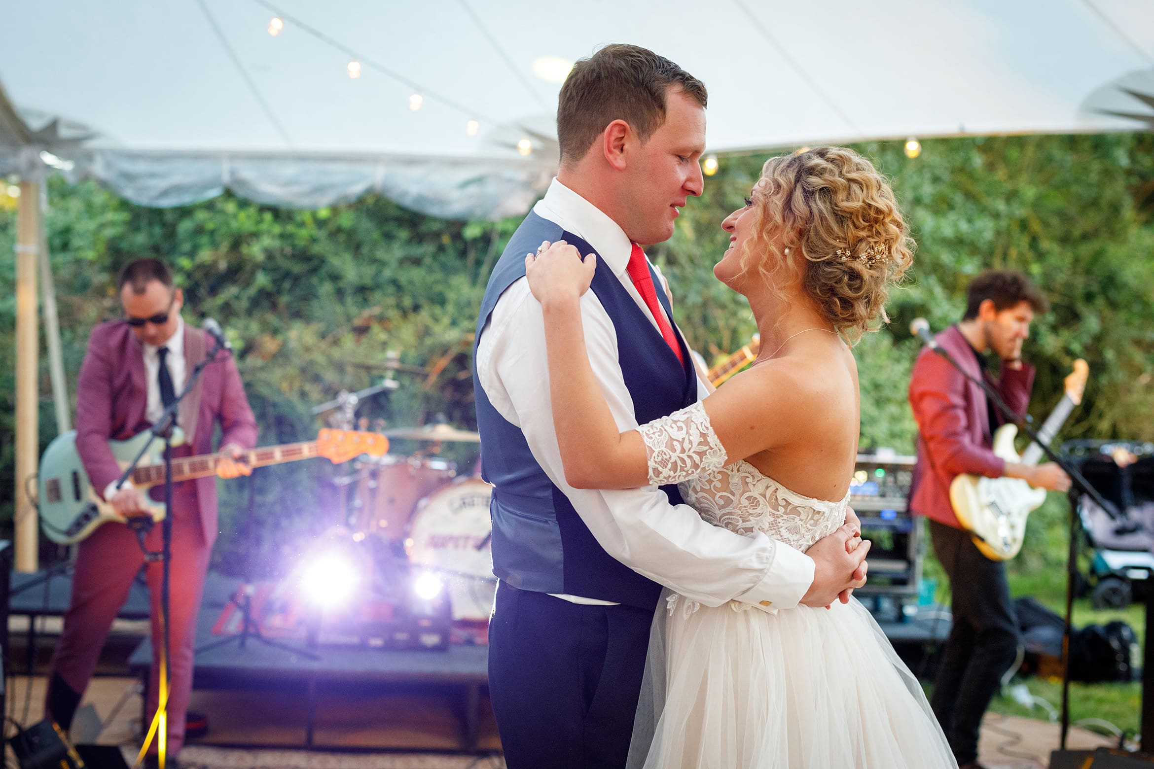 a marquee wedding first dance