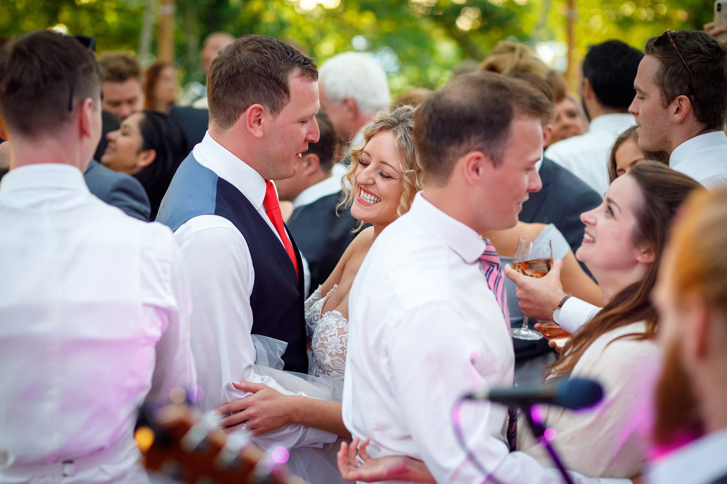 bride and groom on the dancefloor