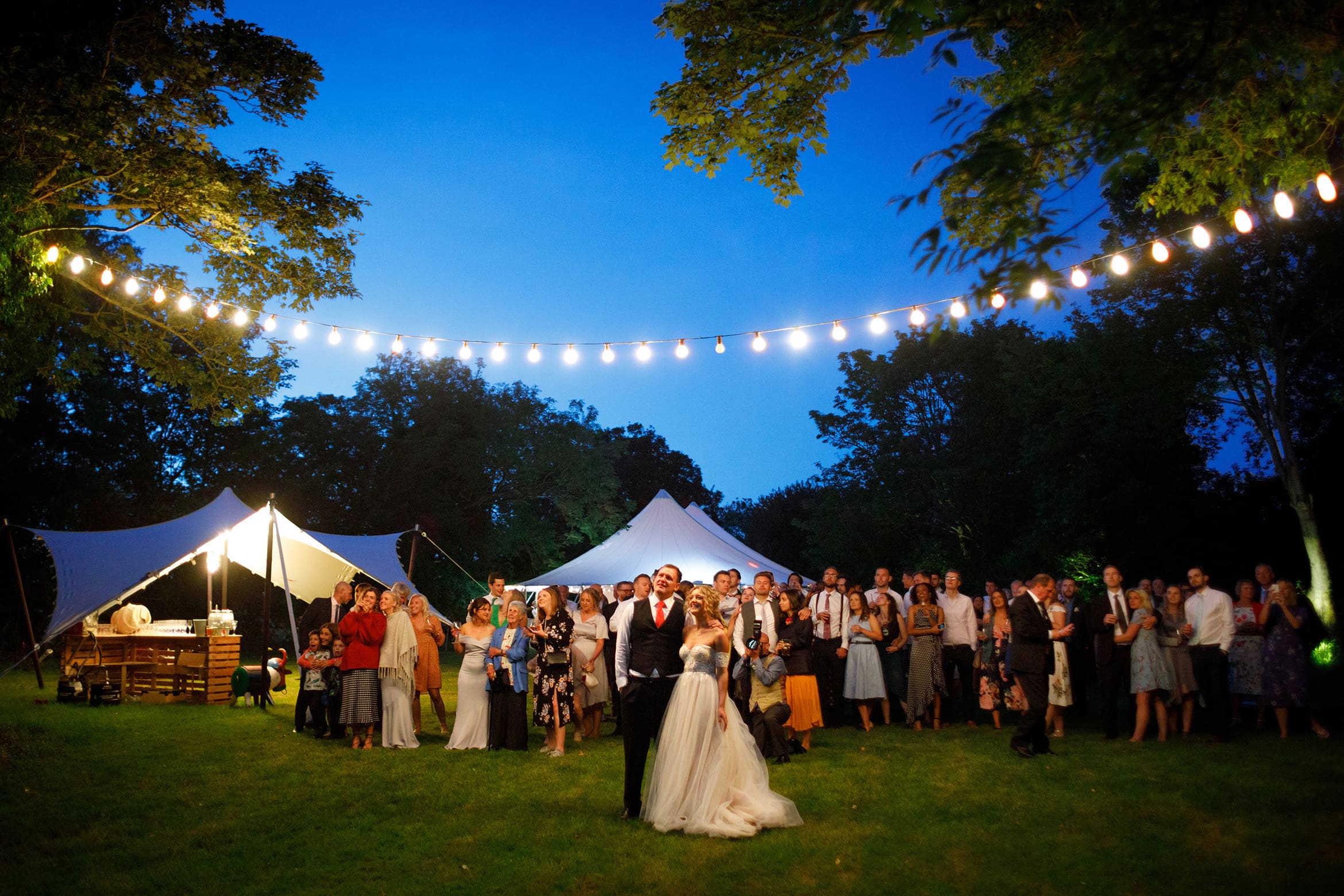 the whole wedding watching the fireworks