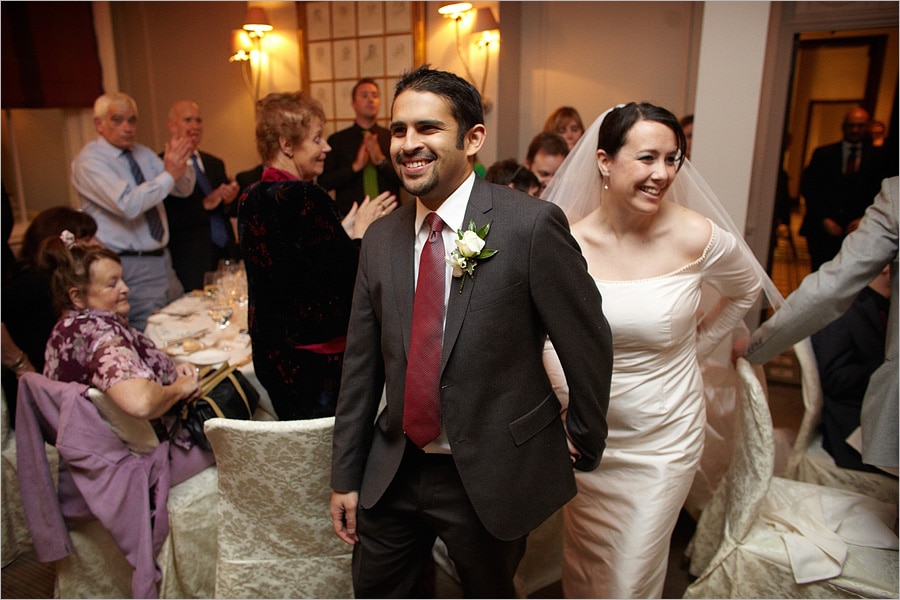 entrance of the bride and groom