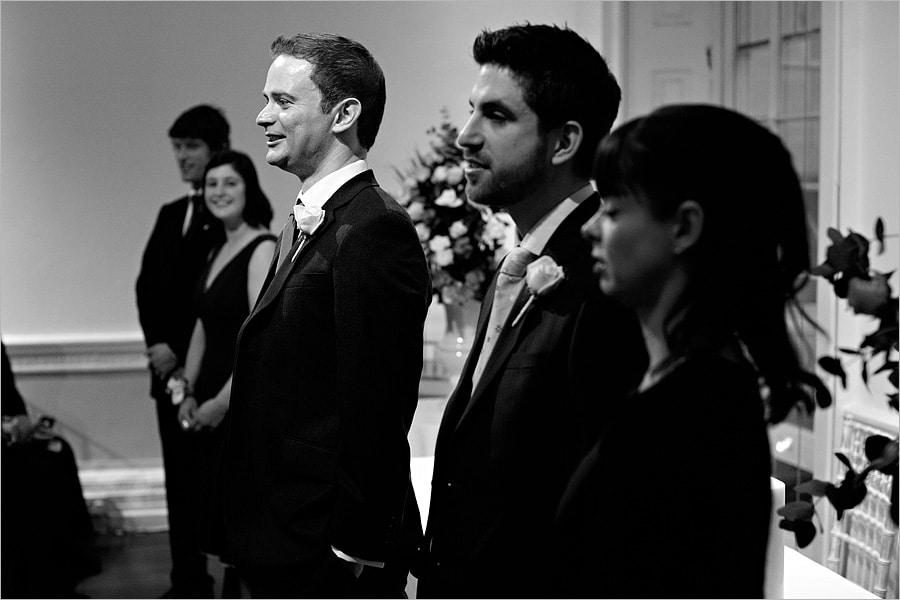 groom waiting in the ICA before ceremony