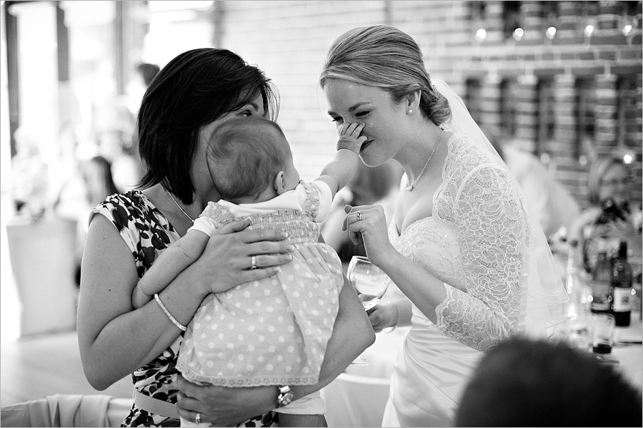 bride at her wasing park wedding reception