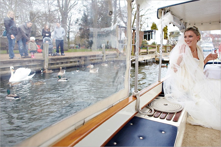 wedding on the thames at the compleat angler