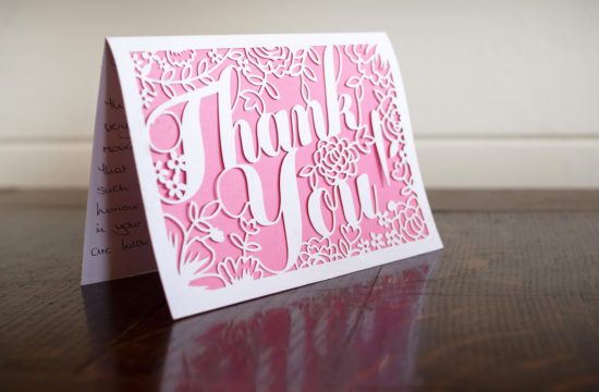 Wedding photography thank you card