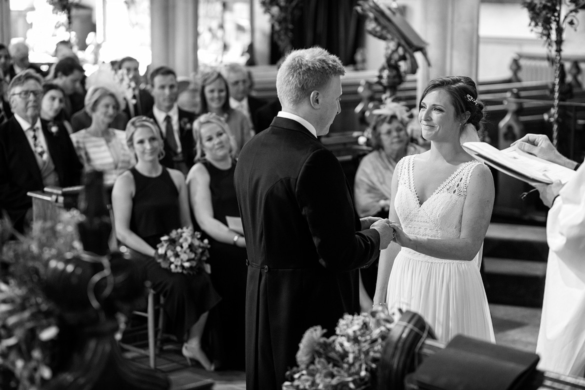 bride and groom during the wedding ceremony