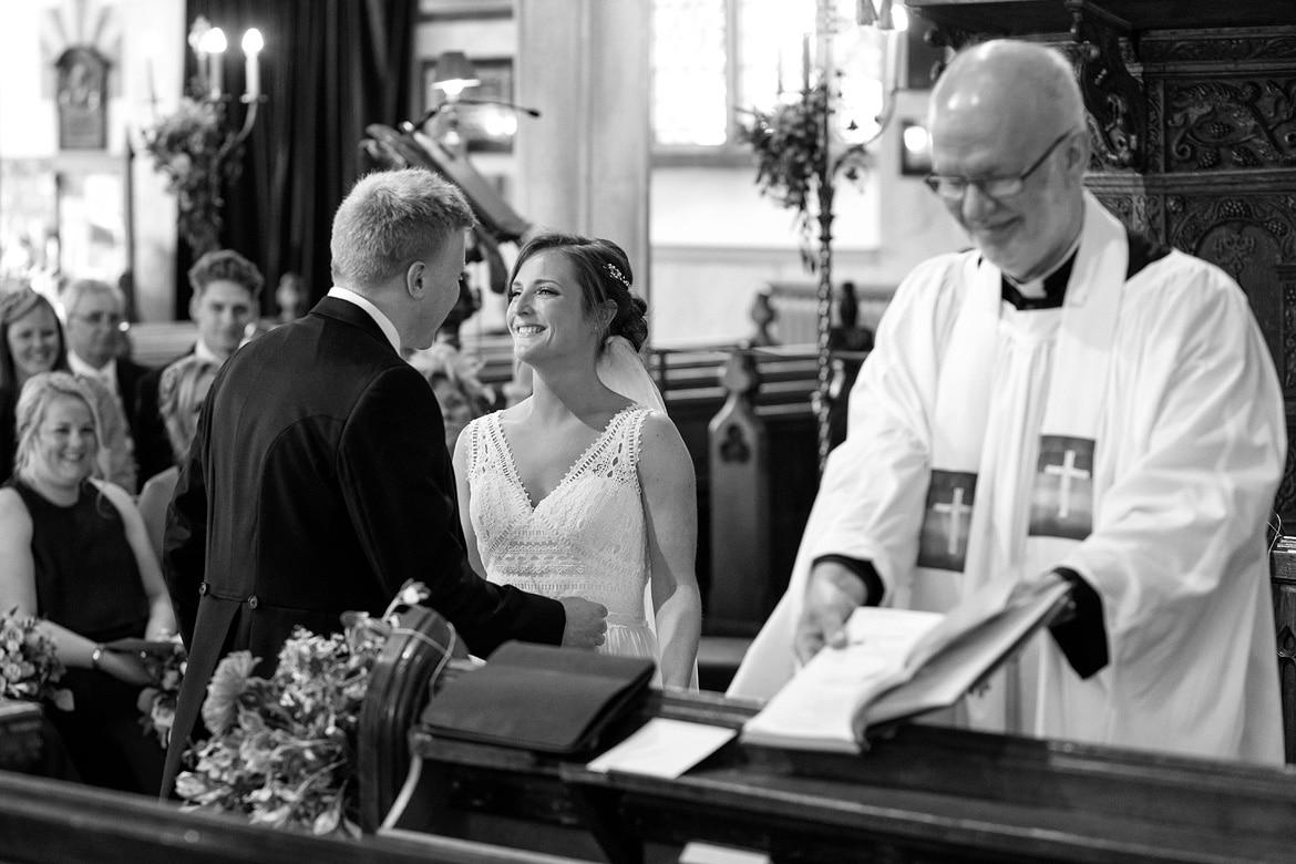 bride and groom are married