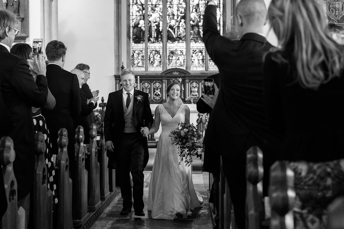 walking down the aisle of aldeburgh church