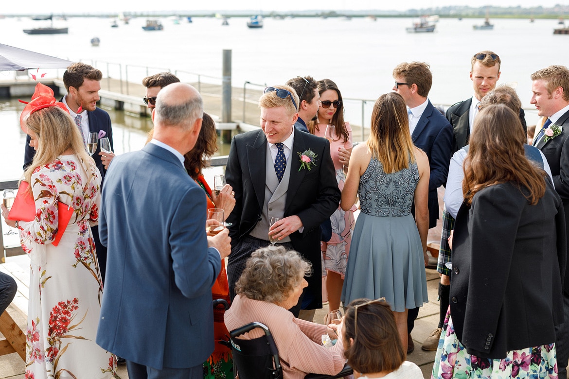 the groom at the drinks reception