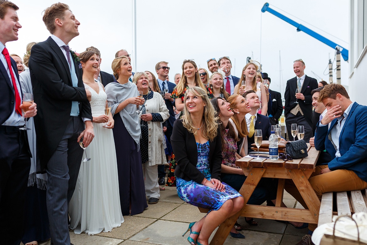 the guests listen to the speeches