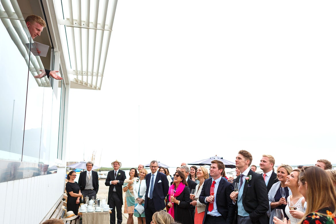 the guests listen to the speeches