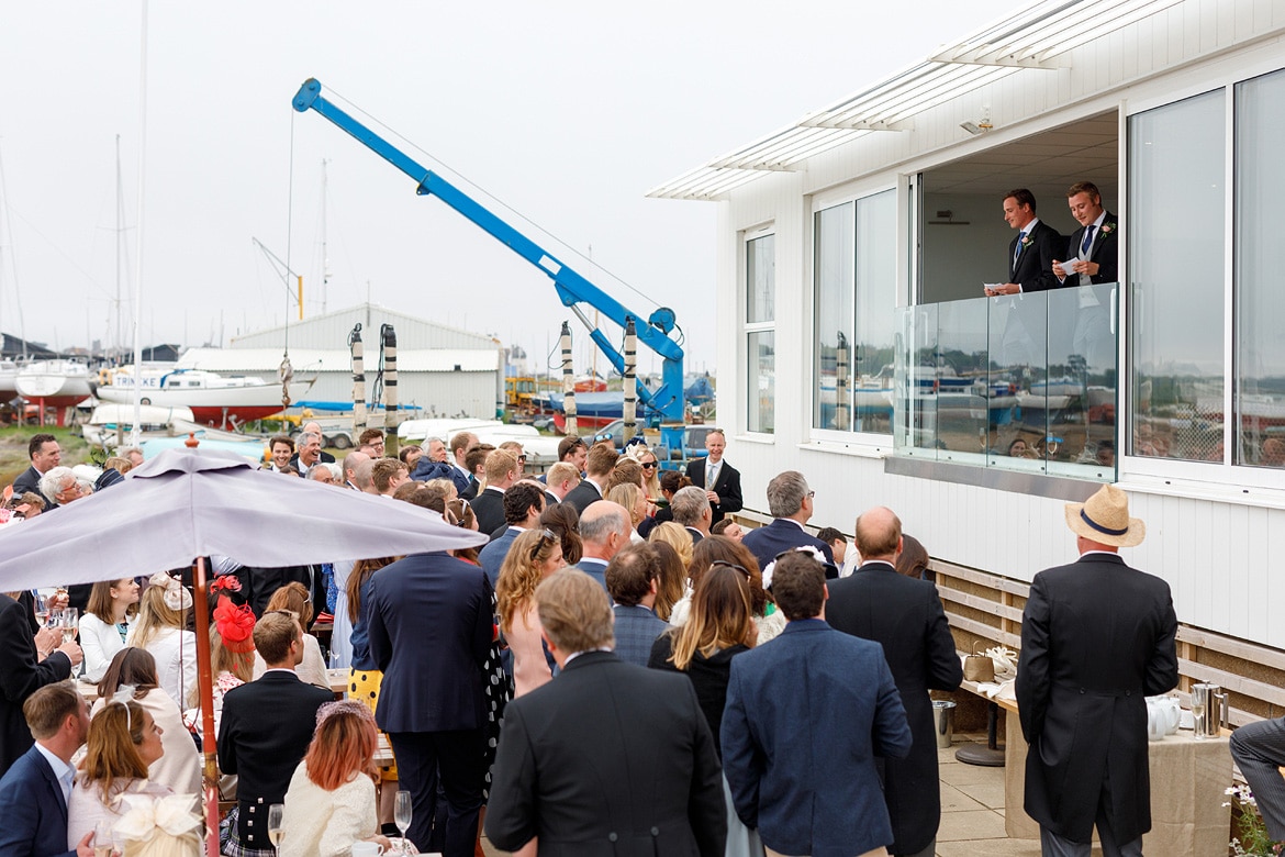 wedding speeches at aldeburgh yacht club