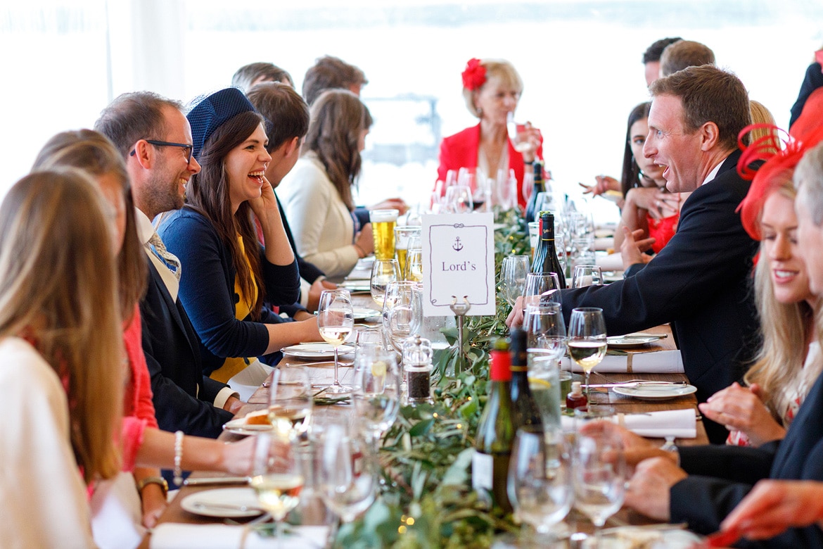 wedding guests at an aldeburgh wedding