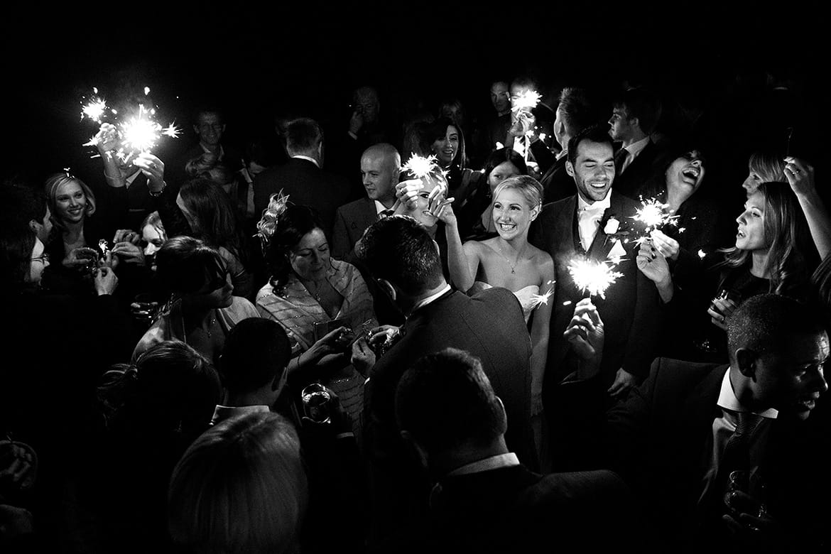 sparklers at a curradine barns wedding