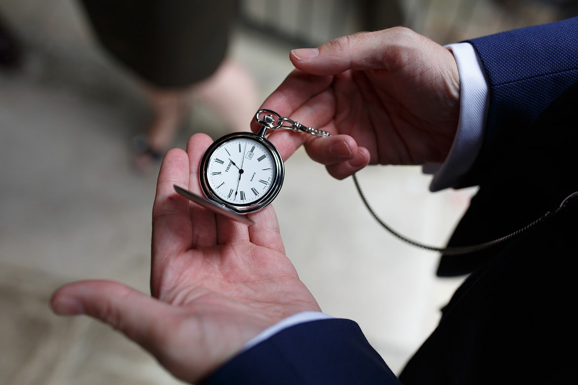 wedding detail photo of the grooms watch