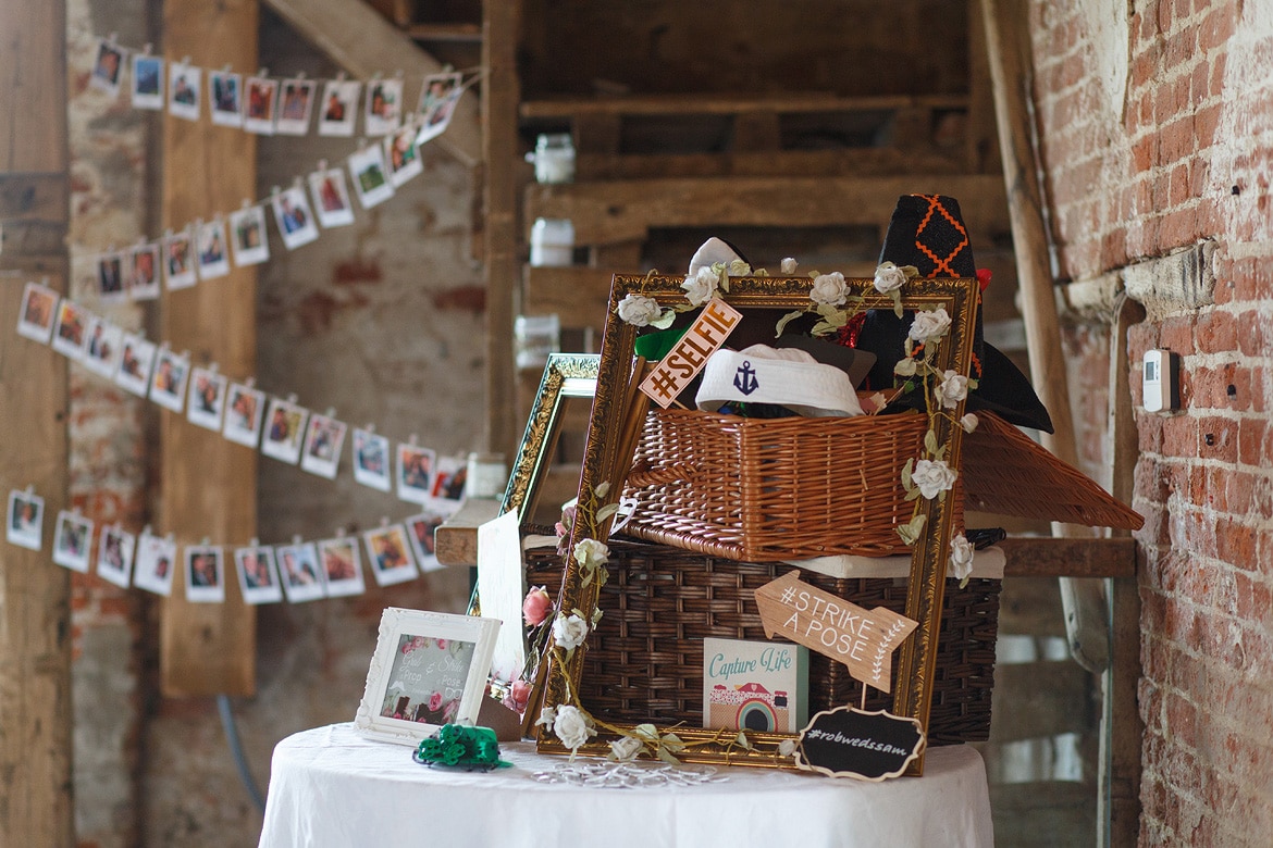 wedding details inside godwick barn