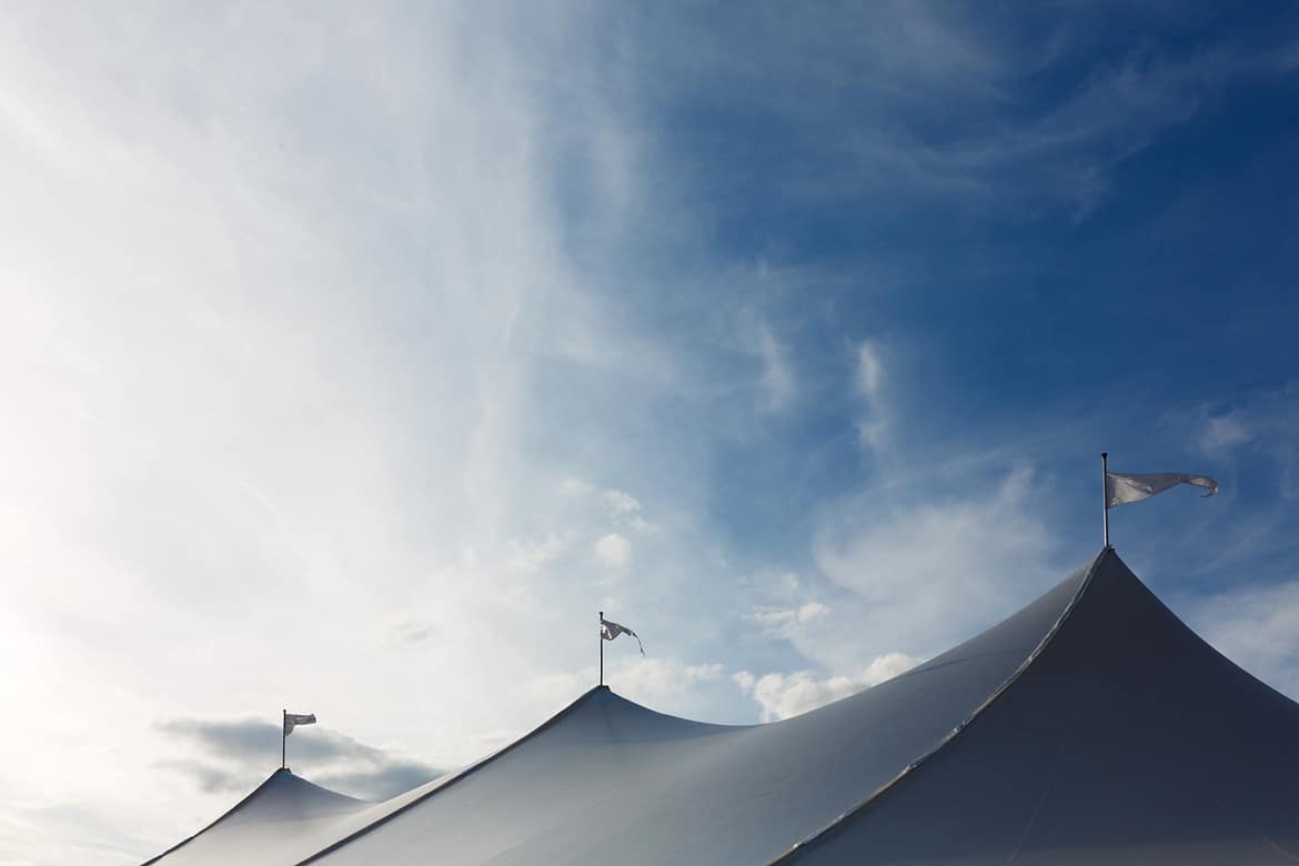 wedding marquee detail photo at a summer wedding