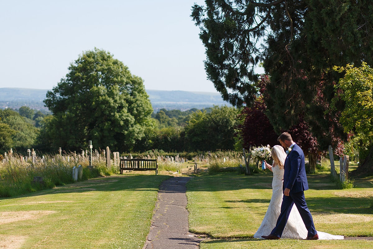 laura and todd grab a few minutes alone after the ceremony