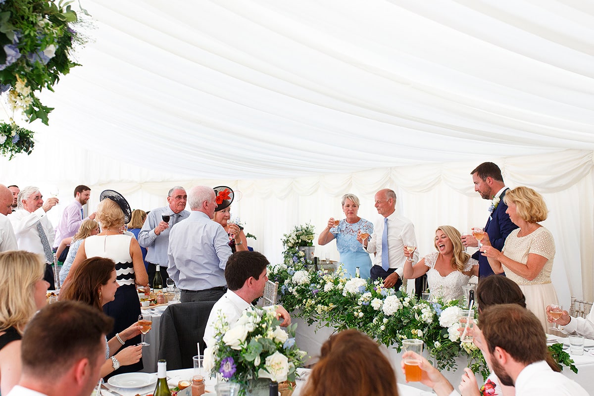 applause at the end of the grooms speech