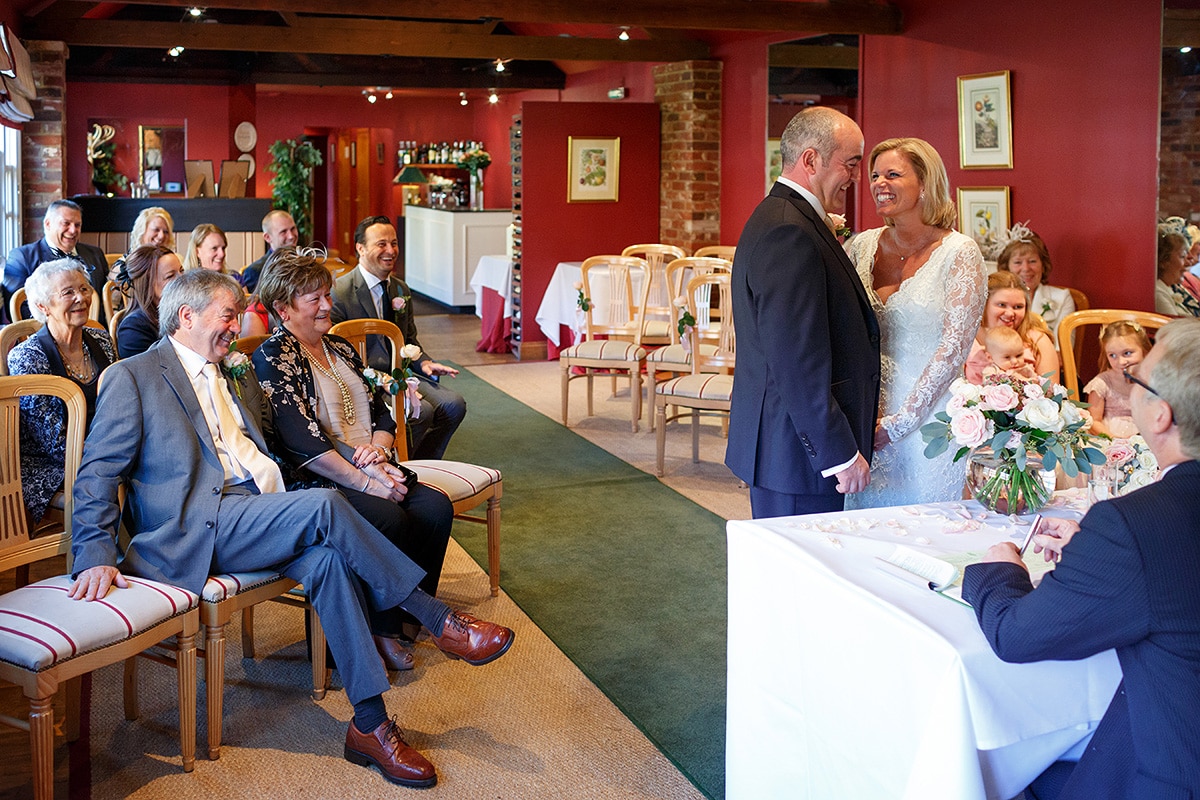 a wide shot of the ceremony room at brasteds