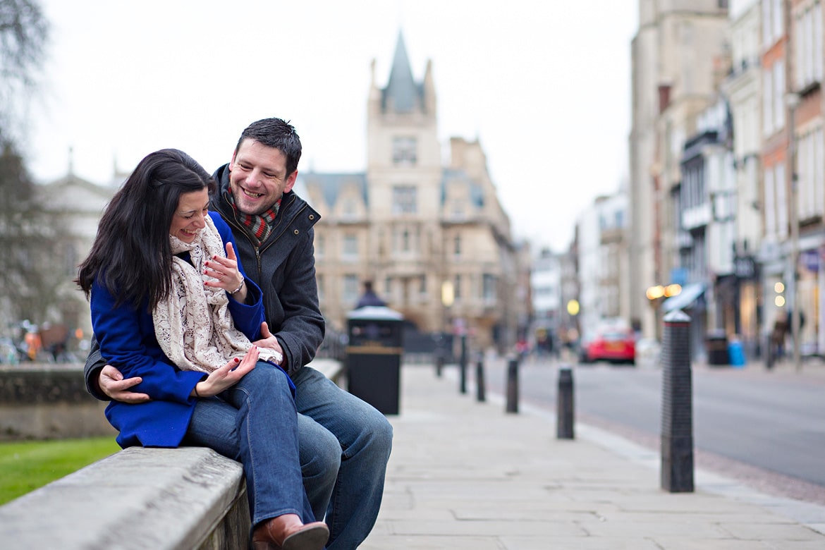 laughing in the middle of a cambridge street