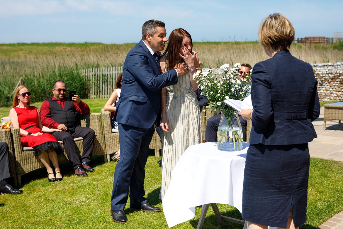 tears during the wedding ceremony