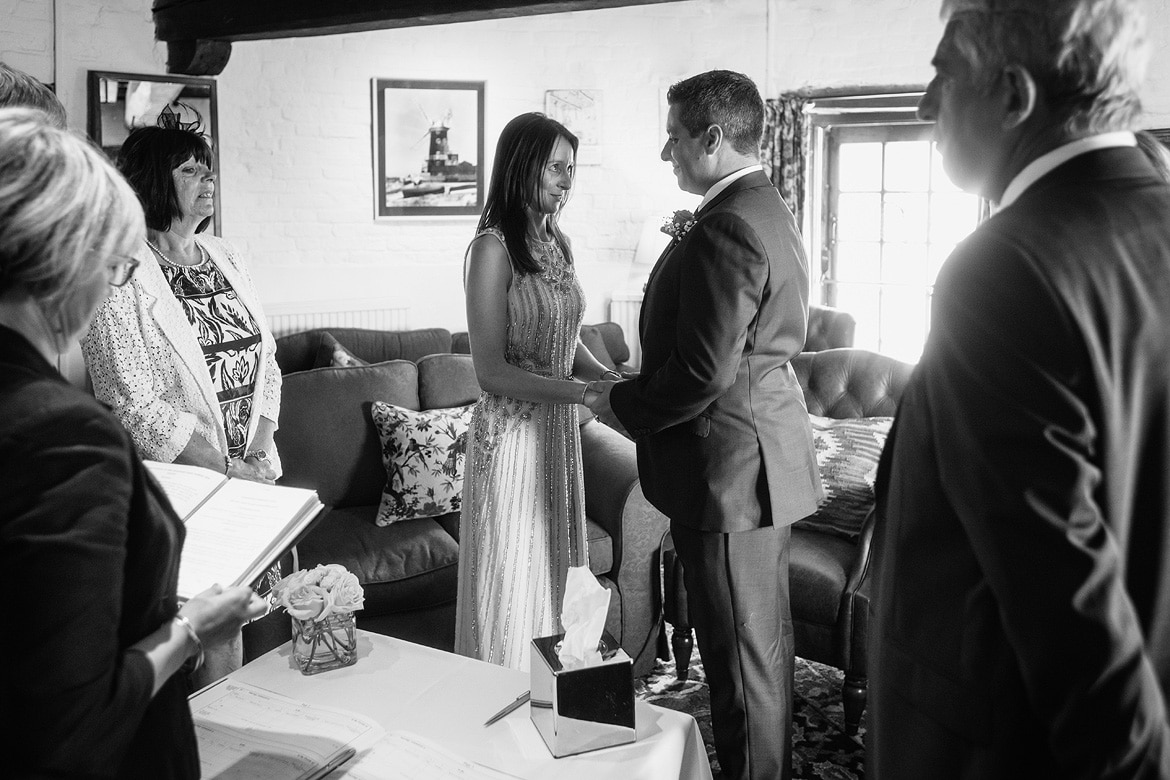 a wedding ceremony at cley windmill