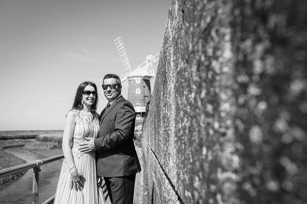 a black and white wedding portrait