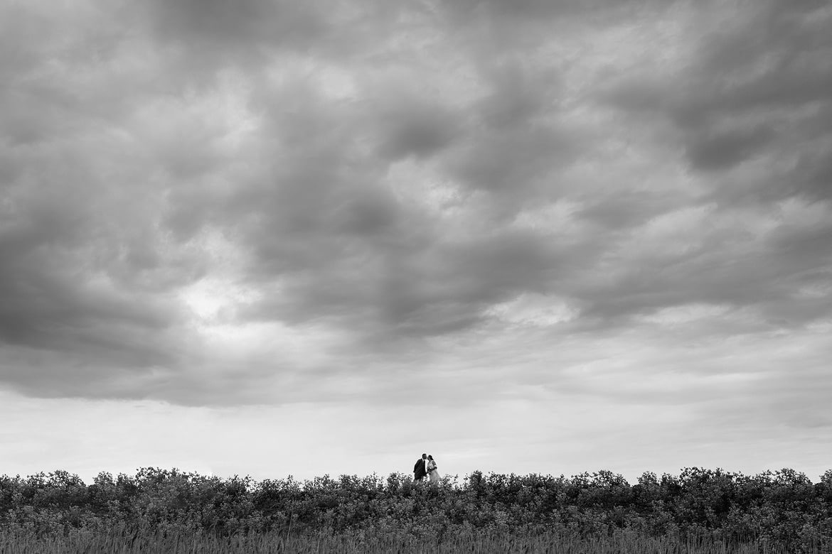 a silhouette against a north norfolk skyline