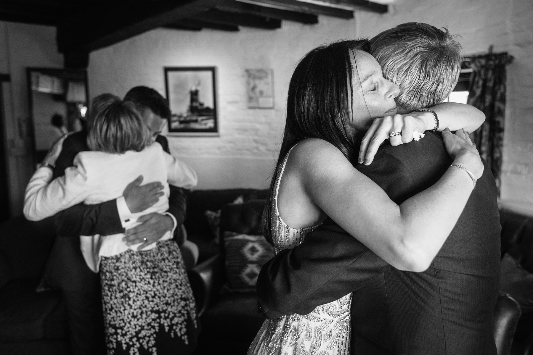 hugs after a cley windmill wedding ceremony