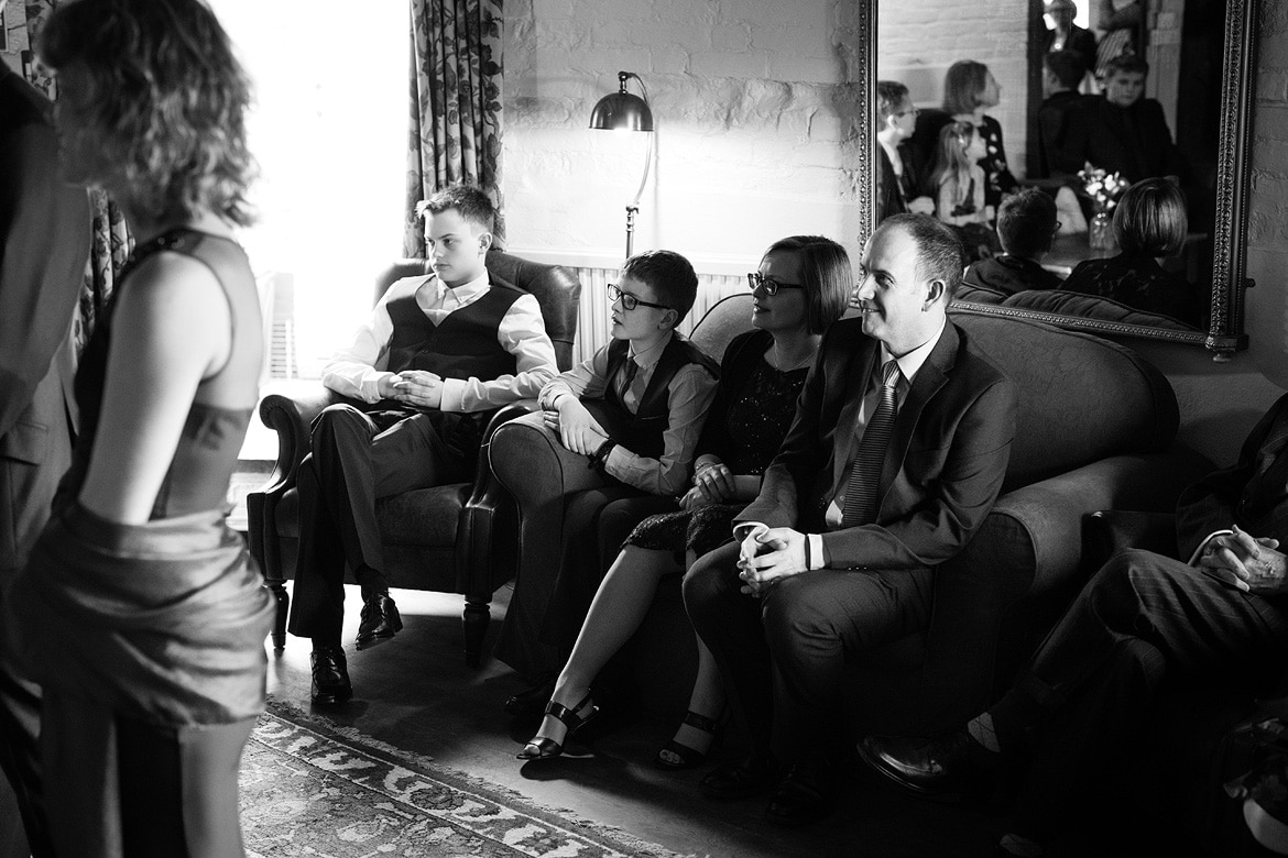 wedding guests at Cley Windmill