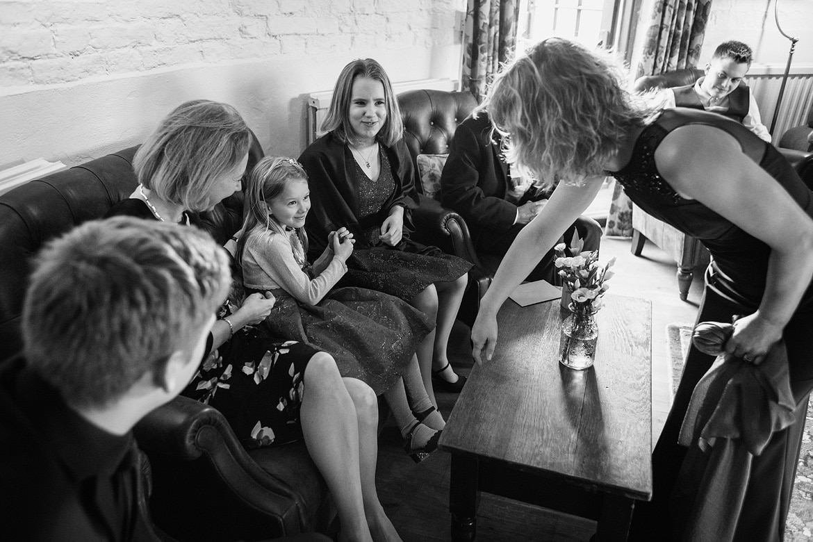 the bride and her daughter after the ceremony