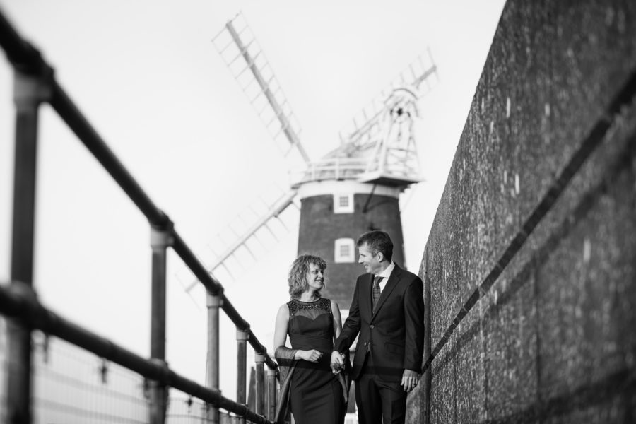winter wedding at cley windmill