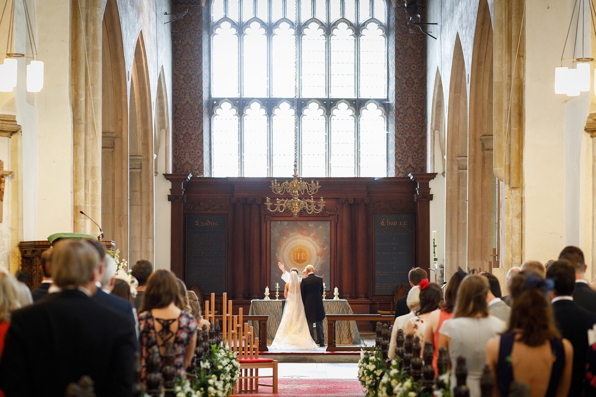 the blessing during a framlingham wedding