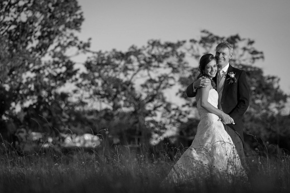 lovely evening light for a bride and groom portrait