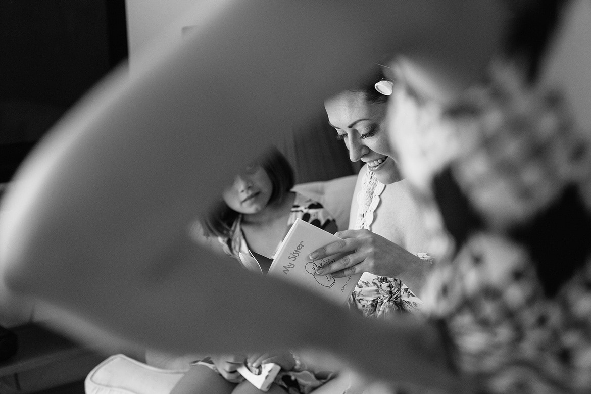 the bride opens her presents