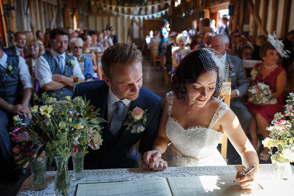 signing the register