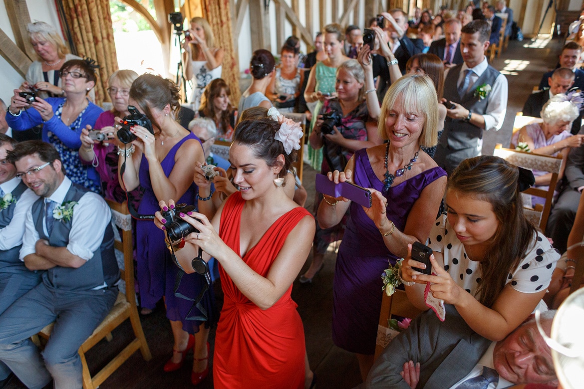 the guests taking photos