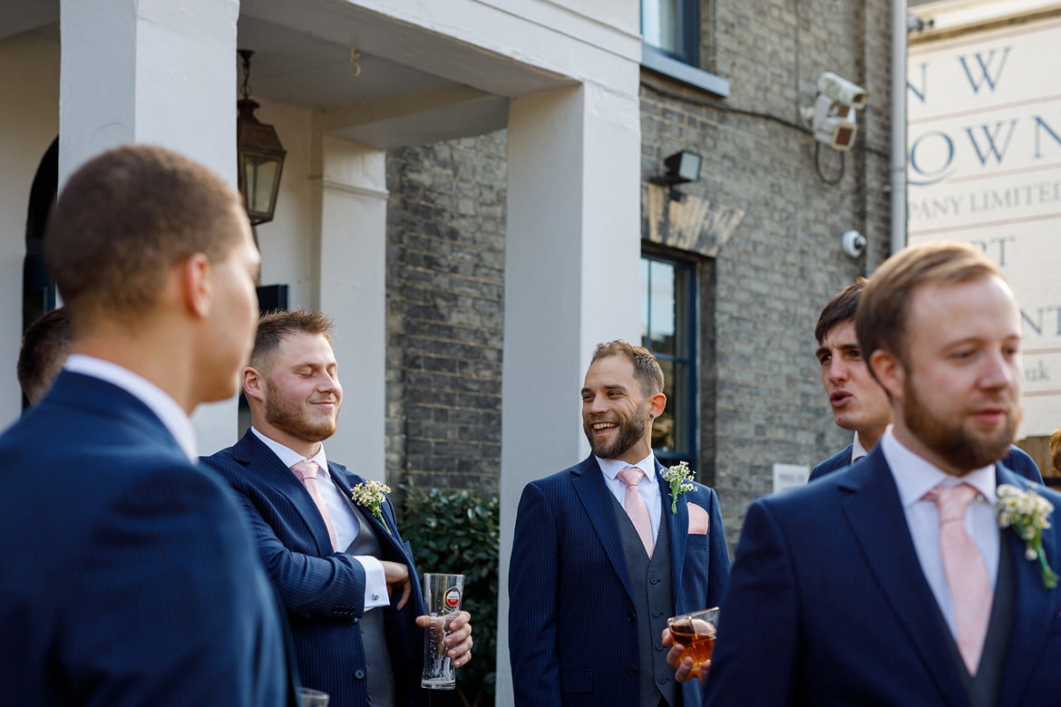 the groom outside the georgian townhouse