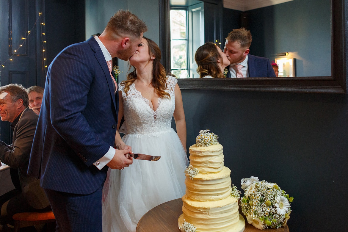 cutting the cake