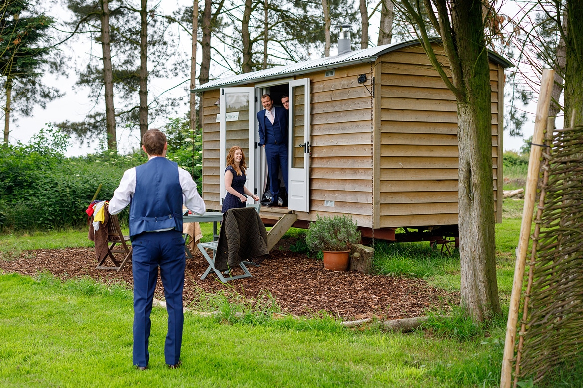 george outside the shepard huts at godwick hall