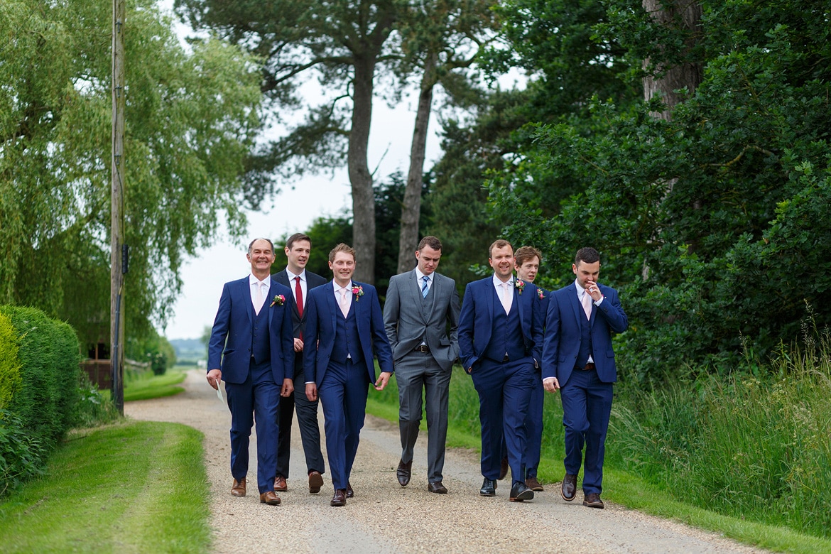 the boys leave for the wedding ceremony